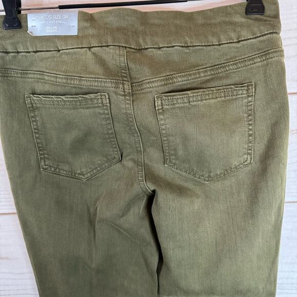 Chico's Green Pull On Ankle Length Jegging Size 4R - Picture 4 of 10
